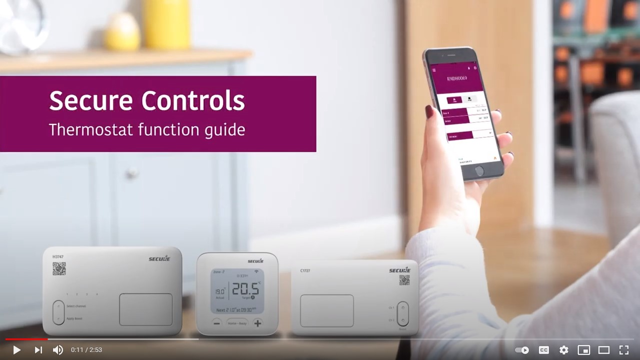 Secure Controls -  thermostat function  video guide